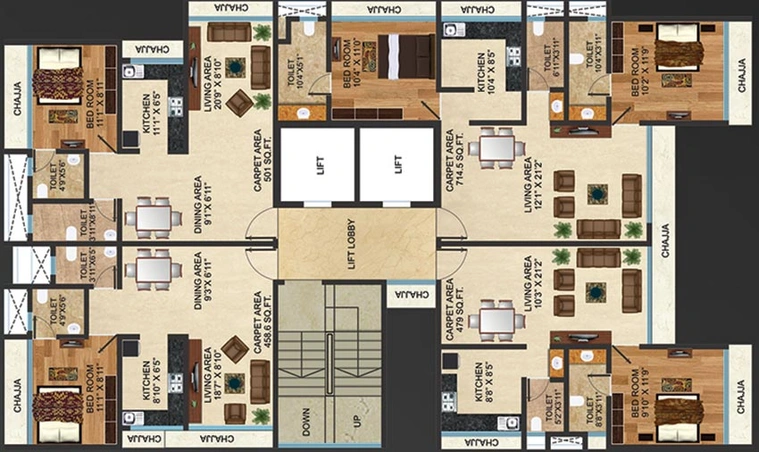 Floor Plan of AIM Rathod Niwas in Jogeshwari East, Mumbai - Image 254382