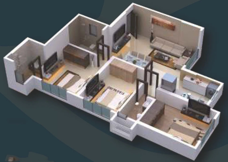 3 BHK Flat in Kaveri Heights in Ghatkopar East, Mumbai - Image 461578