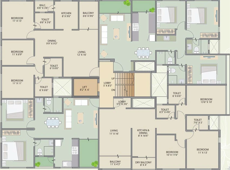 Floor Plan of Nirman Adi in Kalyani Nagar, Pune - Image 121348