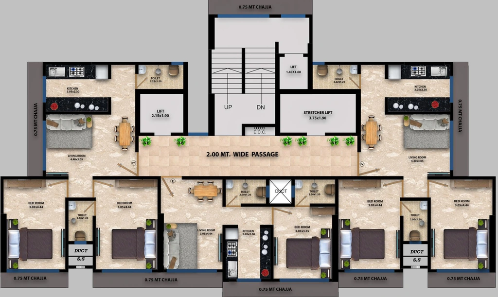 Floor Plan of Mass Eminence in Powai, Mumbai - Image 327537