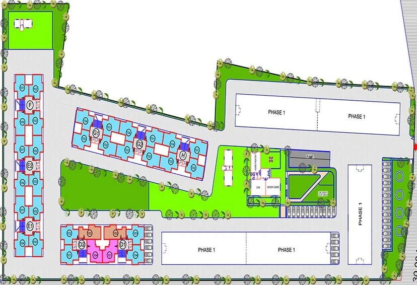 Master Plan of HN Aakash Residency 2 in Shela, Ahmedabad - Image 263487