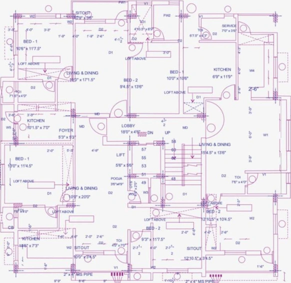 Floor Plan of Arjun Sai Ram in Ambattur, Chennai - Image 227580