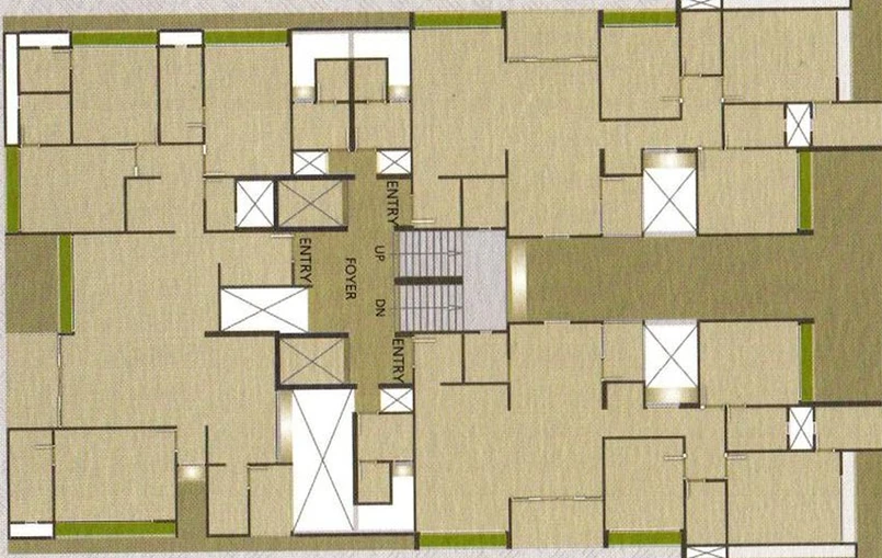 Floor Plan of HN Flora in Shahibaug, Ahmedabad - Image 263516