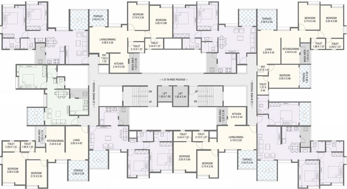 Floor Plan of Nirman Ajinkyatara in Vadgaon Budruk, Pune - Image 121368