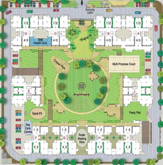 Master Plan of HN Safal Parivesh in Prahlad Nagar, Ahmedabad - Image 263608