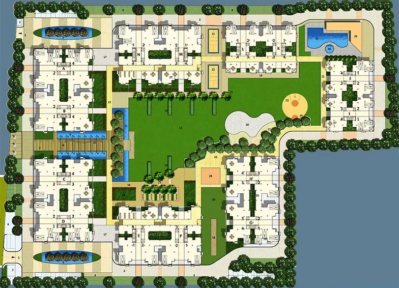 Master Plan of HN Safal Parisar 2 in South Bopal, Ahmedabad - Image 263596
