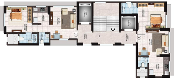 Floor Plan of Ajmera Serene in Dadar East, Mumbai - Image 254537