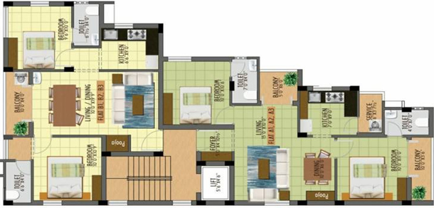 Floor Plan of Arjun SK Homes in Korattur, Chennai - Image 227463