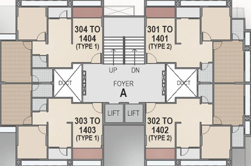 Floor Plan of Hari Om Sapphire in Ognaj, Ahmedabad - Image 261597