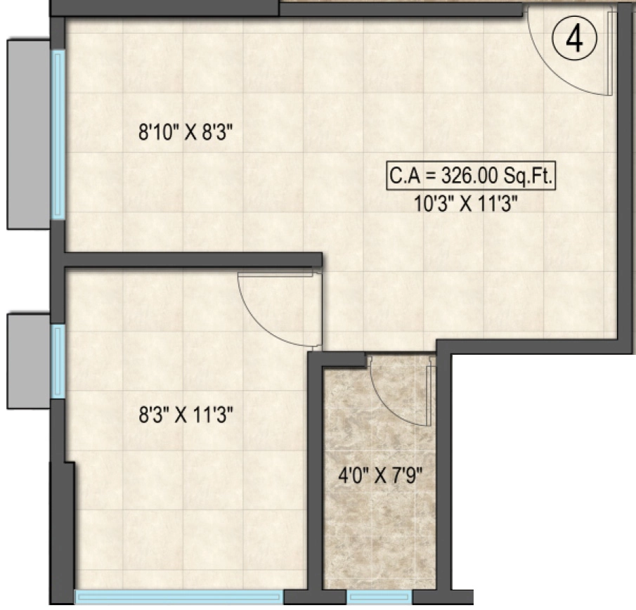1 RK Flat in Ajmera Midtown in Kalbadevi, Mumbai - Image 875986