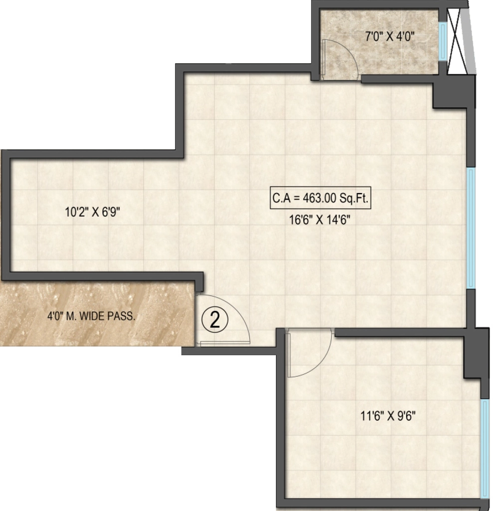 1 RK Flat in Ajmera Midtown in Kalbadevi, Mumbai - Image 875987