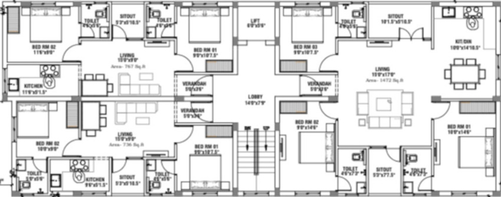 Floor Plan of Arjun Sri Divyam in Korattur, Chennai - Image 227413