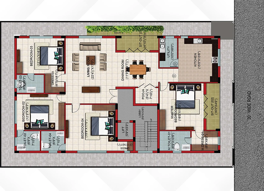 Master Plan of Bhaggyam Sukriti in Kotturpuram, Chennai - Image 326725