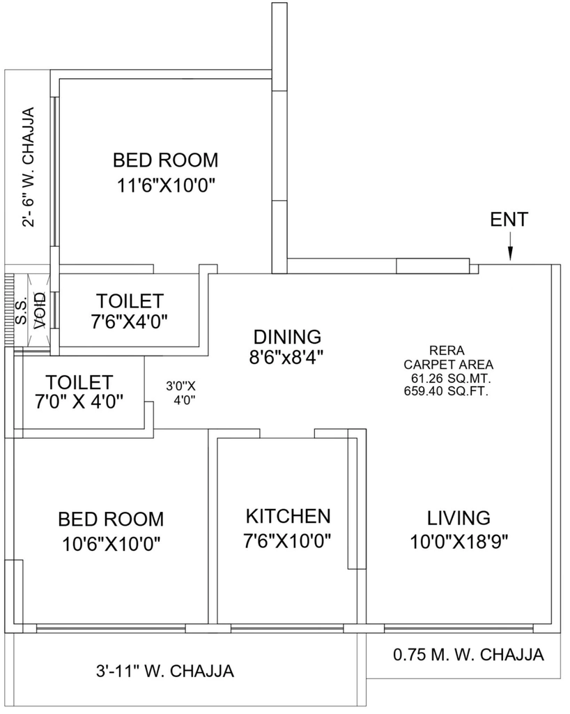 2 BHK Flat in Spark Vidyalankar in Vile Parle East, Mumbai - Image 886132