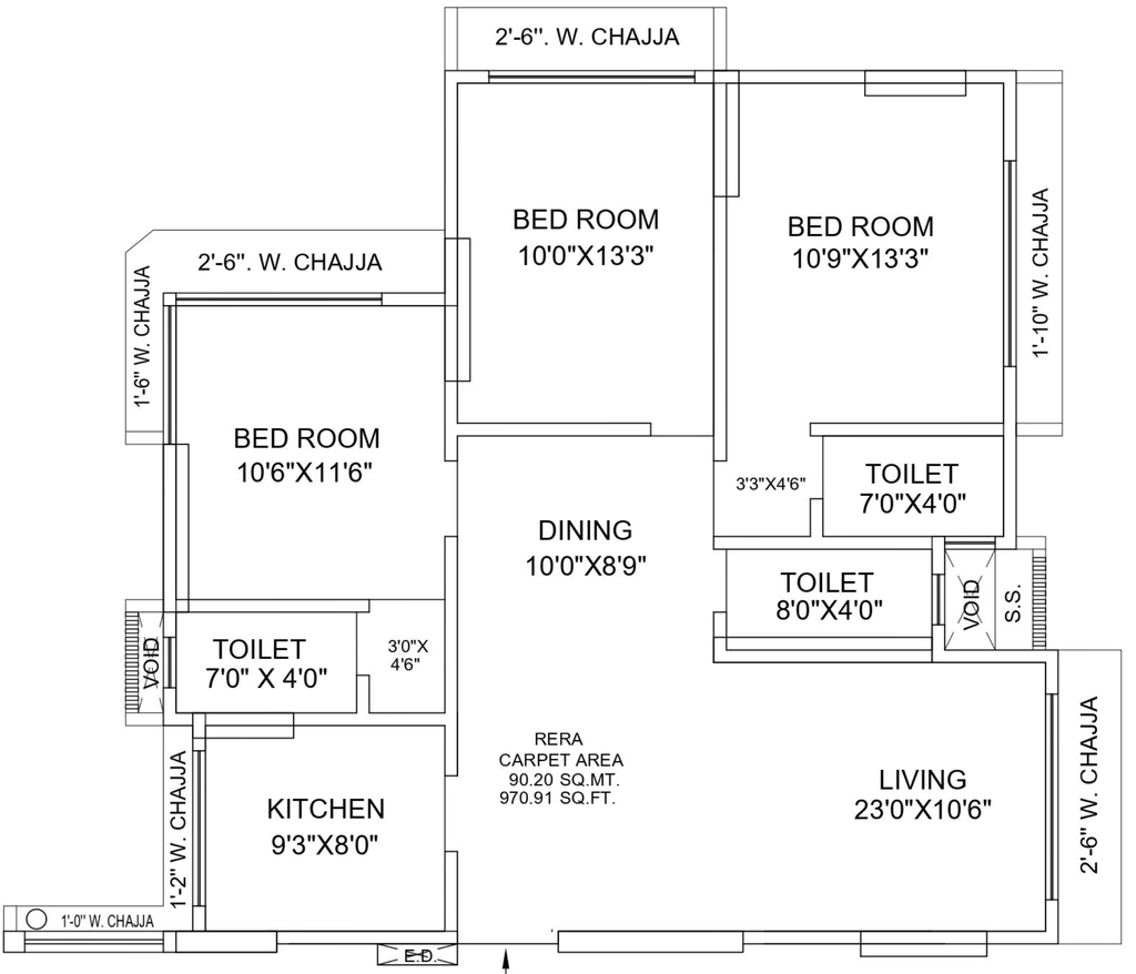 3 BHK Flat in Spark Vidyalankar in Vile Parle East, Mumbai - Image 886135