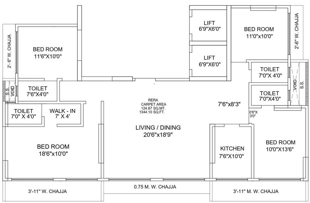 4 BHK Flat in Spark Vidyalankar in Vile Parle East, Mumbai - Image 886136