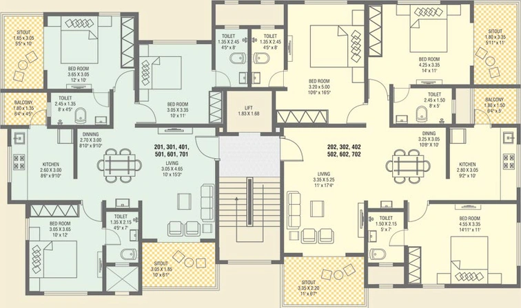 Floor Plan of Nirman Kanchanganga in Parvati, Pune - Image 121399