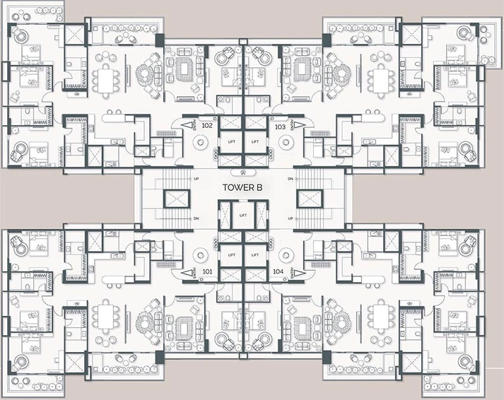 Floor Plan of Ratnaakar Artesia in Ambli, Ahmedabad - Image 269722
