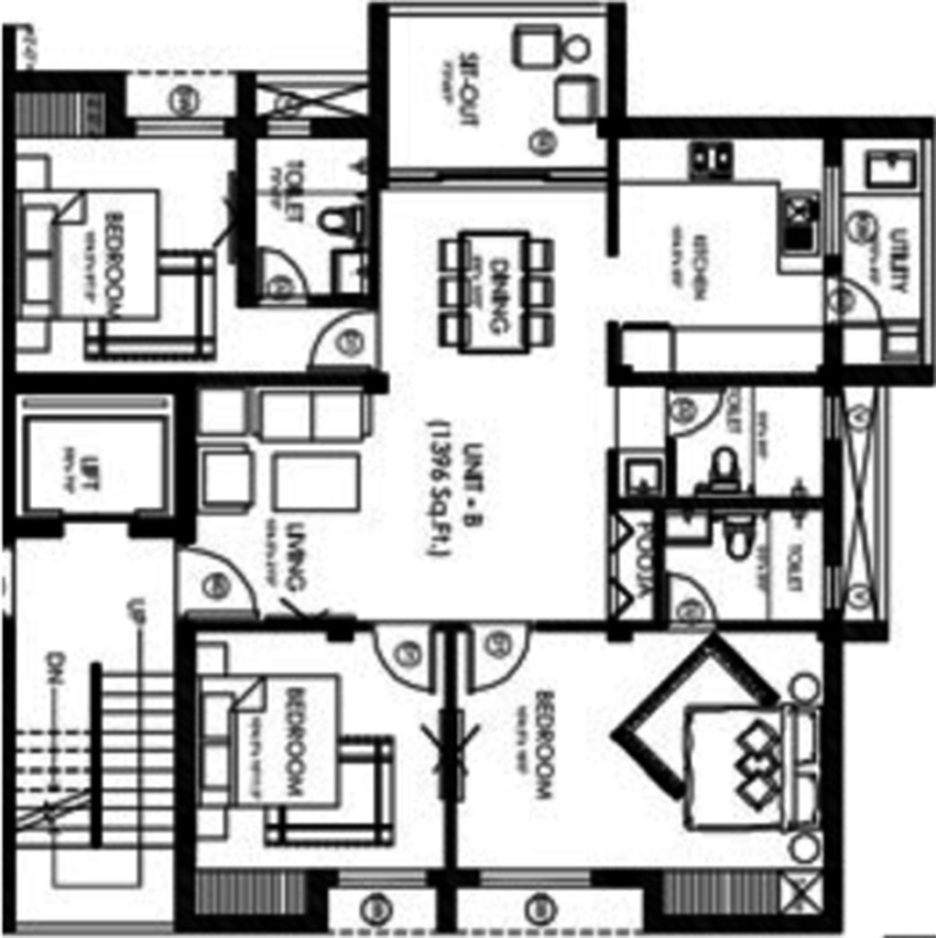 3 BHK Flat in Bhaggyam Sundari in Mylapore, Chennai - Image 875260