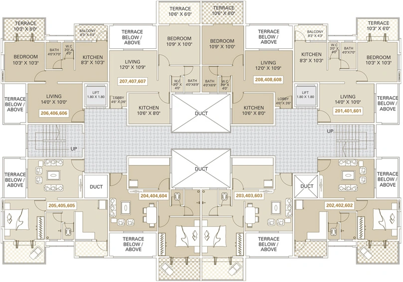 Floor Plan of Rushabh Villa in Moshi, Pune - Image 125775