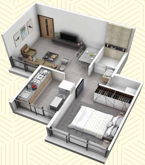 1 BHK Flat in Krushna Riverside in Panvel, Navi Mumbai - Image 777422