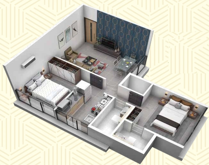 2 BHK Flat in Krushna Riverside in Panvel, Navi Mumbai - Image 777423