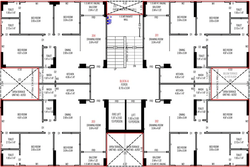 Floor Plan of Sun Skyview in Shela, Ahmedabad - Image 269214