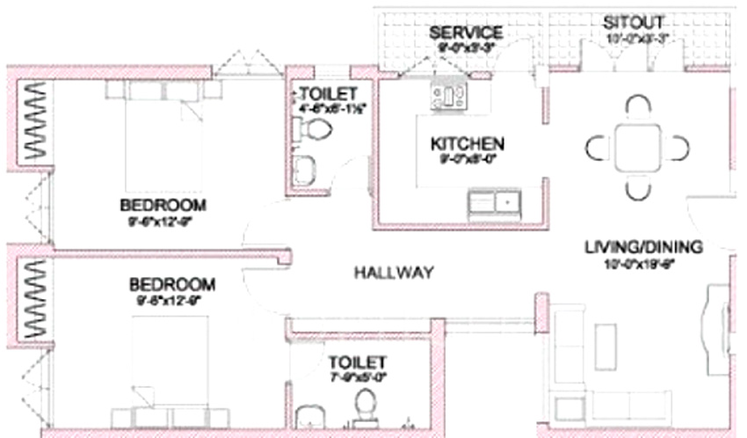 2 BHK Flat in Pushkar Manasarovar in Pallikaranai, Chennai - Image 833977