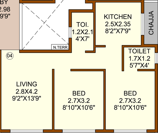 2 BHK Flat in Shiv Bhaveshwar Caasa in Panvel, Navi Mumbai - Image 789104