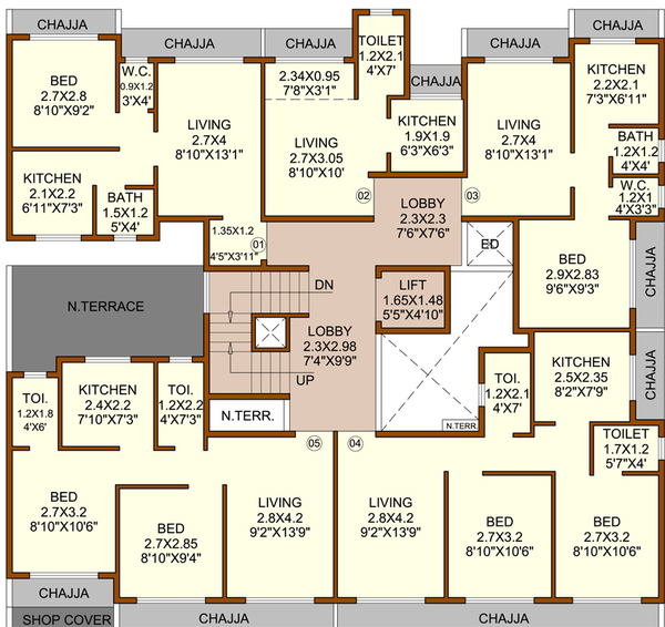 Floor Plan of Shiv Bhaveshwar Caasa in Panvel, Navi Mumbai - Image 125121