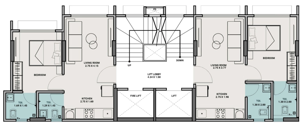 Floor Plan of V3 Bhagwan Residency in Chembur East, Mumbai - Image 345454