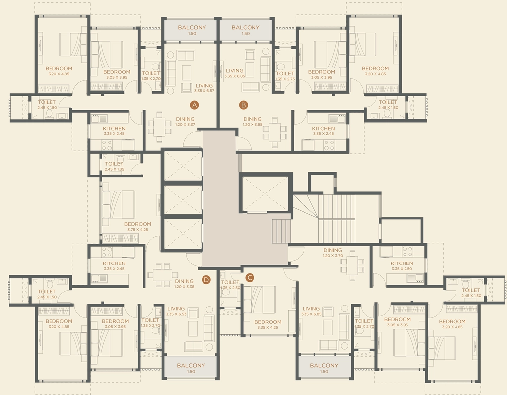 Floor Plan of NDW Aquagem in Mazgaon, Mumbai - Image 328202
