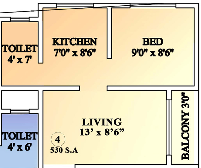 1 BHK Flat in Pawan Swami Samarth Apartment in Ghansoli, Navi Mumbai - Image 789139