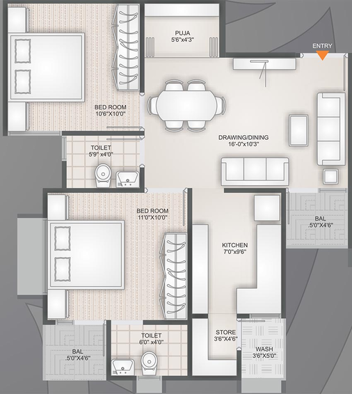 2 BHK Flat in Sun Real Homes in Ranip, Ahmedabad - Image 846297