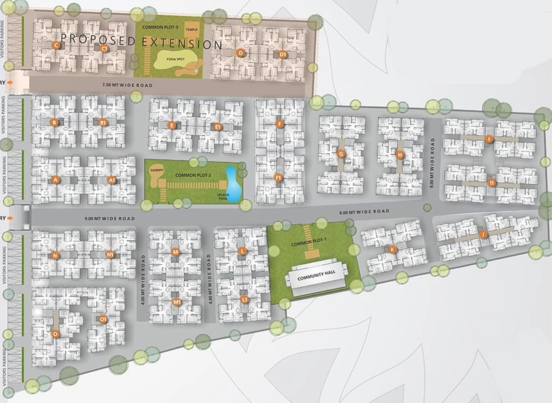 Master Plan of Sun Real Homes in Ranip, Ahmedabad - Image 269131
