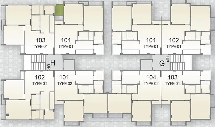 Floor Plan of Sun Optima in Bopal, Ahmedabad - Image 269046