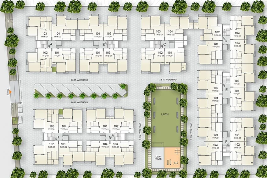 Master Plan of Sun Optima in Bopal, Ahmedabad - Image 269045