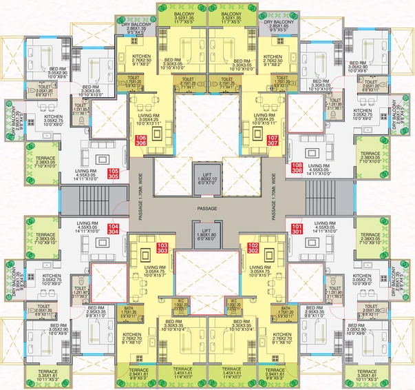 Floor Plan of River Edge Selenia in Moshi, Pune - Image 121432