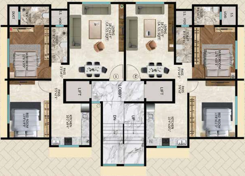 Floor Plan of Kamla Pushp Kamal in Santacruz East, Mumbai - Image 328930