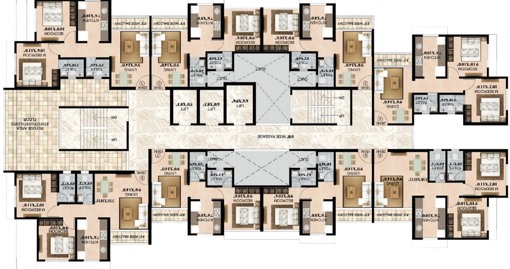 Floor Plan of SS Balaji Kanha in Dombivli, Thane - Image 168523