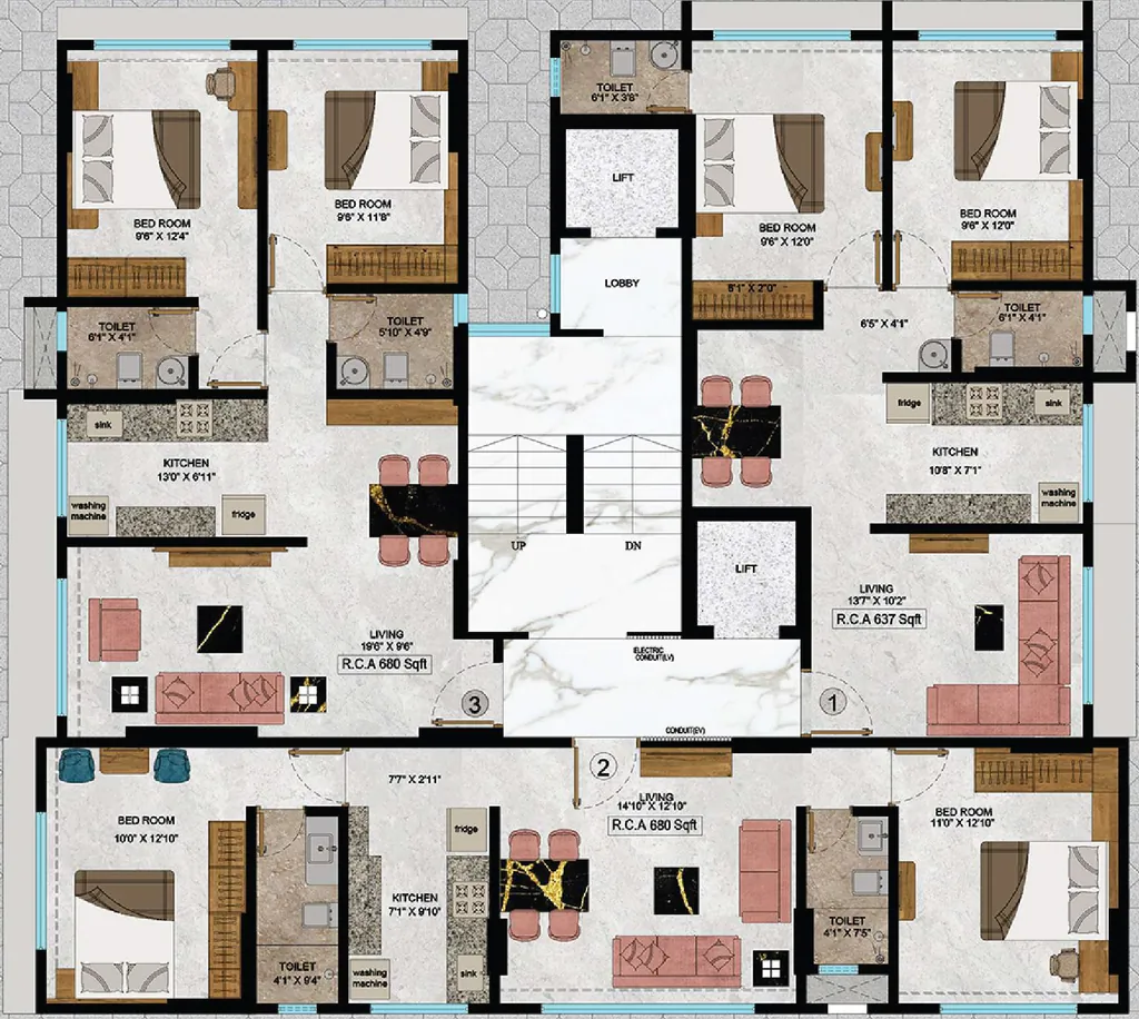 Floor Plan of Kamla Har in Goregaon East, Mumbai - Image 328917