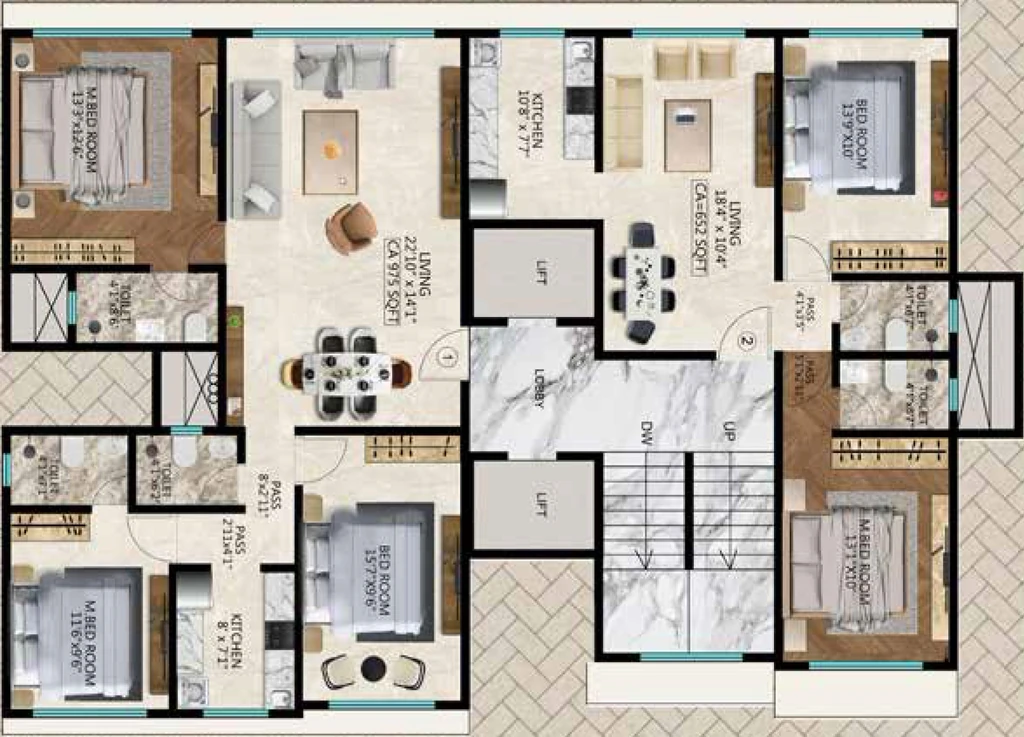 Floor Plan of Kamla Siddhivinayak in Andheri East, Mumbai - Image 328939