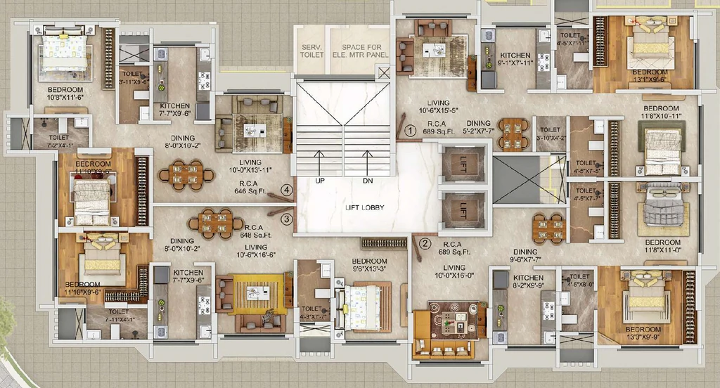 Floor Plan of Kamla Airbus in Andheri East, Mumbai - Image 327656