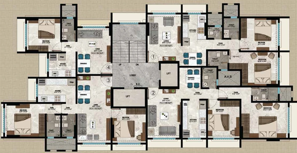 Floor Plan of Kamla Valeon in Borivali West, Mumbai - Image 328950