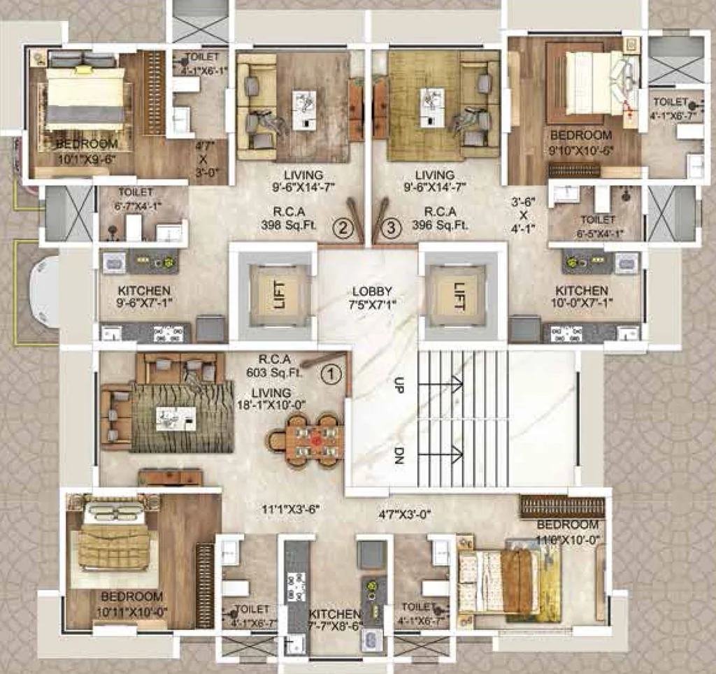 Floor Plan of Kamla Emerald in Borivali West, Mumbai - Image 327780