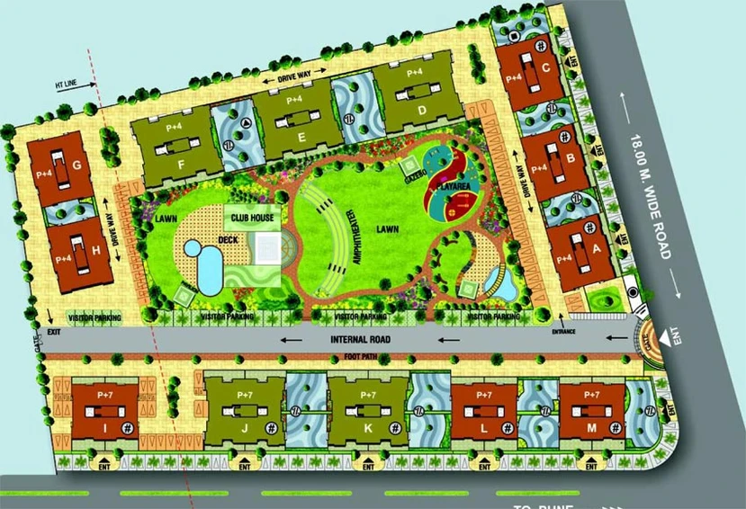 Master Plan of Naiknavare Lakeshore Residency in Talegaon Dabhade, Pune - Image 125783