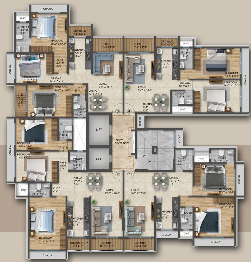 Floor Plan of Kamla Chandra Rashmi in Andheri East, Mumbai - Image 326526