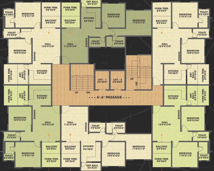 Floor Plan of Success Kalp Avenue in Moshi, Pune - Image 121457
