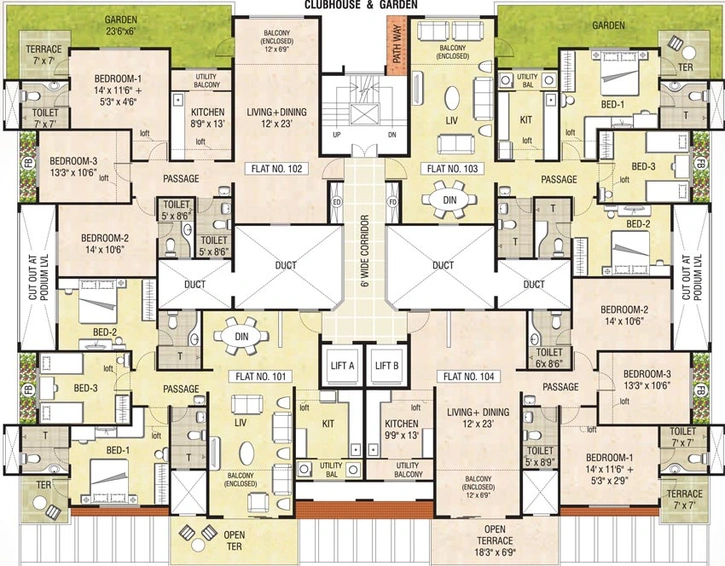 Floor Plan of Naiknavare Mystique Moods in Viman Nagar, Pune - Image 121478