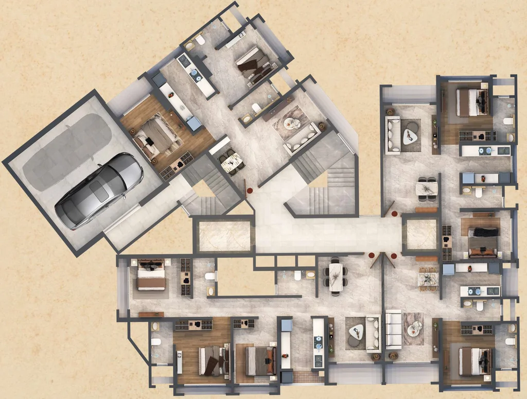 Floor Plan of Infinity Paradise Avenue in Goregaon West, Mumbai - Image 327472